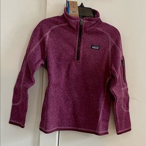 Patagonia Better Sweater 1/4-Zip Fleece Jacket - Girls M (10)